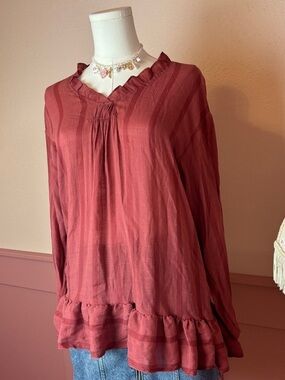 boho cottage ruffle blouse

misslook
red
sz small